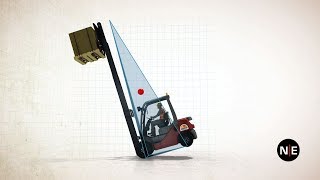 Stability Triangle  Forklift  3D Animation [upl. by Seabury463]