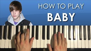 Justin Bieber  Baby Piano Tutorial Lesson [upl. by Kappenne511]