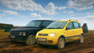 Fiat Panda 4x4 vs Range Rover  Fifth Gear [upl. by Marijane]