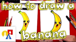 How To Draw Cartoon Banana [upl. by Oicnedurp]