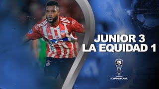 Junior vs La Equidad 31  RESUMEN  CONMEBOL Sudamericana [upl. by Dusen]