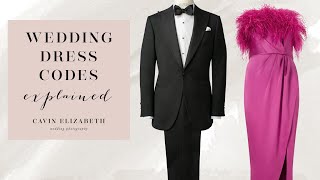 Every Wedding Guest Dress Code Explained from Black Tie to Casual [upl. by Pollyanna]