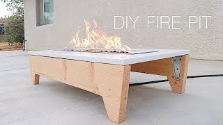 DIY Portable Concrete Fire Pit  Modern Builds [upl. by Farrish]