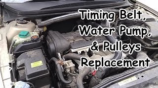 Volvo S80 Timing Belt Water Pump amp Pulleys Replacement [upl. by Joyann]