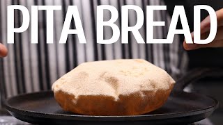 Easy Pita Bread Recipe  PERFECT PUFF GUARANTEED [upl. by Ahsiened]