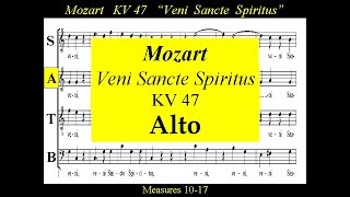 Mozart  KV 47 Veni Sancte Spiritus  Alto [upl. by Ainirtak254]