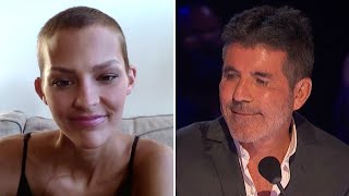 AGT Simon Cowell Gets Emotional Speaking With Nightbirde [upl. by Tai758]