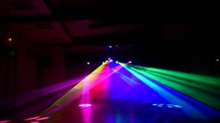 Show lumineux Laser multicouleur et Lyres beam 7r [upl. by Randy926]