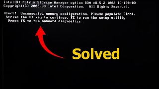 Fix Unsupported Memory Configuration Please Populate DIMM1 [upl. by Bakerman]