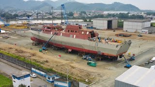 Fragata Tamandaré  Estaleiro ThyssenKrupp Brasil Sul  Itajaí SC [upl. by Thea]