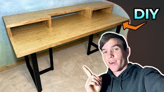 How To Make a Modern Studio Desk from Plywood [upl. by Yhtomit983]