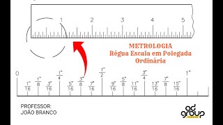 Leitura de Régua Escala em Polegada Ordinária  METROLOGIA [upl. by Ahsenom307]