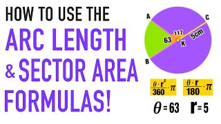 Arc Length Formula and Sector Area Formula Explained [upl. by Monson788]