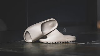 Adidas Yeezy Slide quotPurequot Review amp OnFeet [upl. by Aluino]