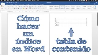 Cómo hacer un índice en Word Office 365 Tabla de Contenidos [upl. by Nnaylime]