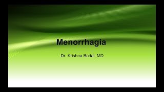 Menorrhagia [upl. by Kalb]