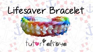 NEW Lifesaver Rainbow Loom Bracelet Tutorial [upl. by Notelrahc]