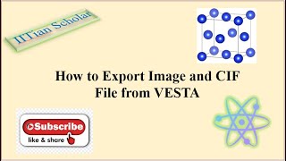 How to export image and cif file from vesta  How to export data from VESTA [upl. by Profant]