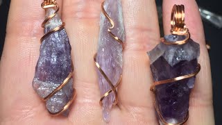 HowTo Wire Wrap Amethyst Crystals without holes [upl. by Eaton]