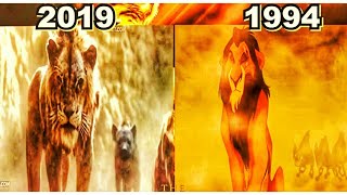 Death Of Mufasa 1994 Vs 2019  The lion king 2019 [upl. by Namruht]