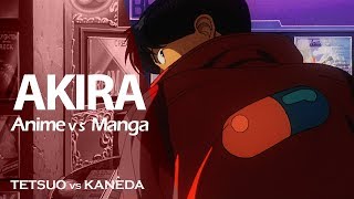 AKIRA  Anime vs Manga  Kaneda vs Tetsuo Comparison [upl. by Aicinat]