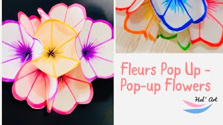 DIY  Tuto carte popup fleurs [upl. by Adnohsor]