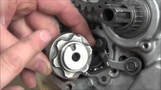 Dirtbike Transmission Suzuki Style Shift Cam Stopper Detent Assembly and Testing [upl. by Booze]