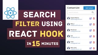 Build React Search Filter with React Hooks  ReactJS Search Bar  React Tutorials for Beginners [upl. by Mur964]