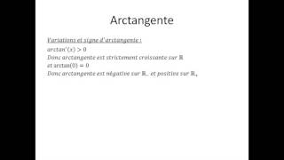 Fonctions circulaires réciproques partie 4  Arctangente [upl. by Ssilem356]