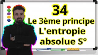 34 Le 3ème principe de la Thermodynamique  lentropie absolue S° [upl. by Liebowitz180]