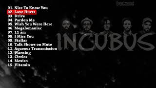 Incubus  The Best Playlist  Greatest Hits [upl. by Suinuj]