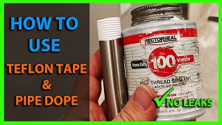 How To Use Teflon Tape amp Pipe Dope on Water Lines  PTFE Thread Sealant Tape amp Pipe Thread Sealant [upl. by Ilahsiav]