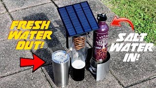 Turn Salt Water Into FRESH Solar Cooled Desalinator [upl. by Llertnod]