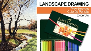 Landscape Drawing With Colored Pencils [upl. by Ahsineg]