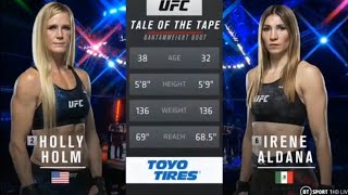 Holm VS Aldana  UFC 4 OCT [upl. by Nihsfa]