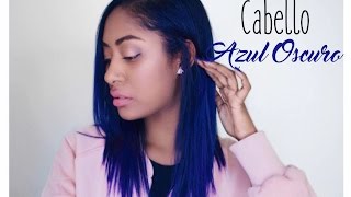 Tutorial Cabello Azul Oscuro ♡ DIY Dark Blue Hair [upl. by Avlasor]