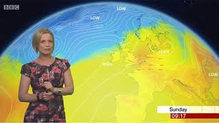 Sarah KeithLucas Peek a Boo BBC Weather 5518 [upl. by Dielu]