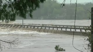 RAW VIDEO Floods Cause Bridge Collapse Over Llano River In Texas [upl. by Woodberry]