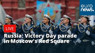 Russia Victory Day parade in Moscows Red Square  LIVE [upl. by Dnomra44]