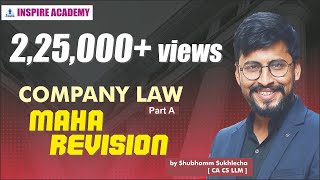 Company Law  Maha Revision  Part A  by Shubhamm Sir [upl. by Llehsyar34]