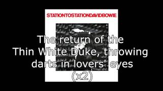 Station to Station  David Bowie  Lyrics [upl. by Merrilee]