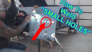 How To Weld Small Holes  Car Restoration Tech Tips [upl. by Kore]