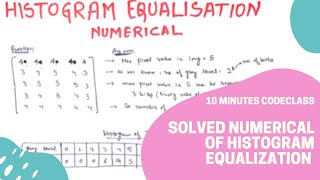 Histogram Equalization  Solved numerical Image Enhancement in Hindi  Digital Image Processing [upl. by Omiseno251]