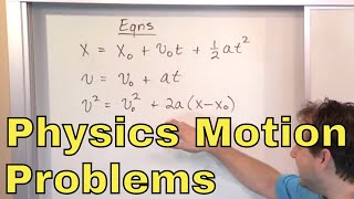 03  Motion with Constant Acceleration Physics Problems Part 1 [upl. by Zarger]