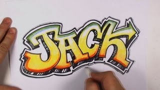 How to Draw Graffiti Letters  Jack in Graffiti Lettering  MAT [upl. by Osnofla53]