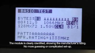 Test DDR4 DDR3 and DDR2 memory in seconds with RAMCHECK LX [upl. by Burkhardt]