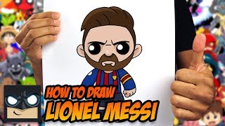 HOW TO DRAW LIONEL MESSI  STEP BY STEP TUTORIAL [upl. by Neelyk]