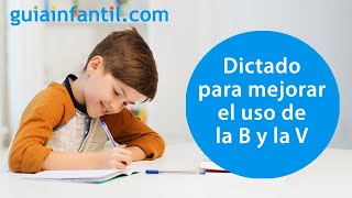 Dictado divertido con B y V para niños🔠¡Aprende jugando [upl. by Tallie307]