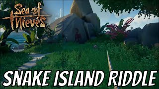 Sea Of Thieves  Snake Island Riddle Colossal Serpent Painting On The Far East Island [upl. by Enilekaj279]