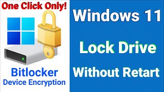 How to LOCK Bitlocker on Windows 11 Without Restart  Youtube [upl. by Soelch]